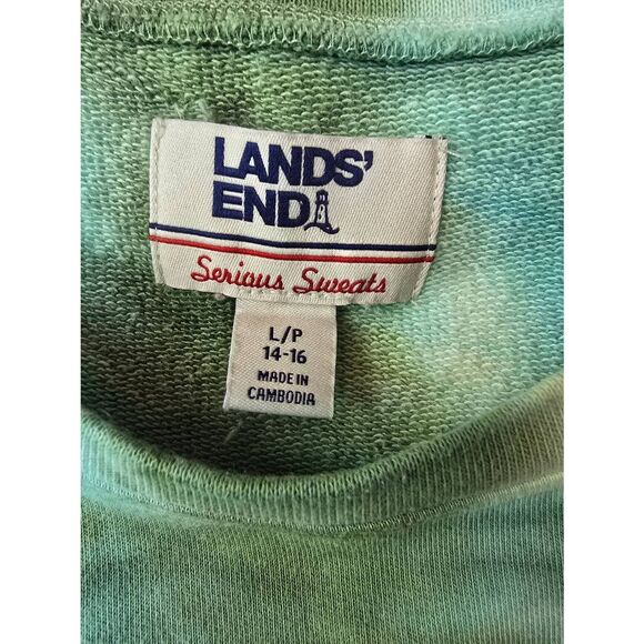 Lands End Serious Sweats Sweatshirt Sz L/P - Picture 3 of 5